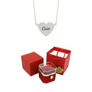 Caixa Rotativa com Rosa Eterna & Colar Personalizado com Nomes
