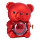 Urso Encanto™ Rosa Real + Colar Personalizado com 2 Corações