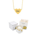 Caixa Rotativa com Rosa Eterna & Colar Personalizado com Nomes