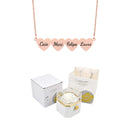 Caixa Rotativa com Rosa Eterna & Colar Personalizado com Nomes